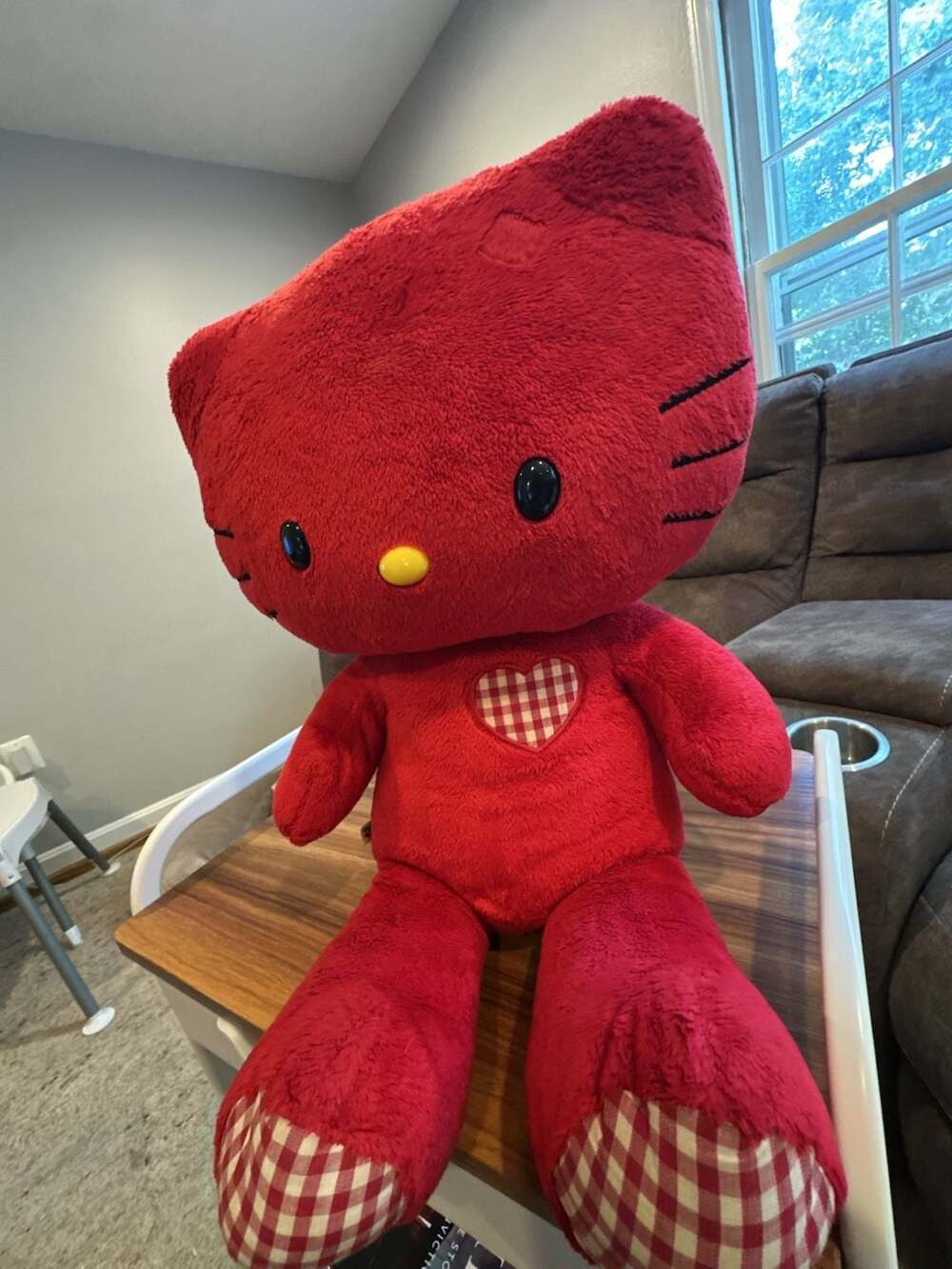 Build-A-Bear Sanrio Hello Kitty Red Gingham Heart Plush Stuffed Animal